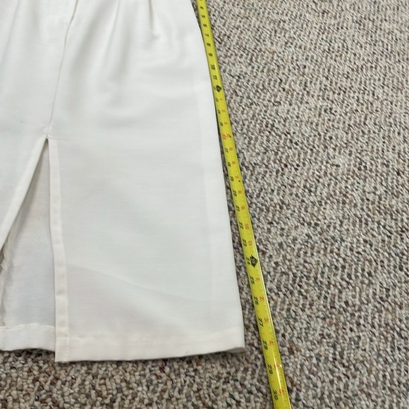 Handmade Vintage White Pleated Midi Skirt. Y2K - Picture 7 of 10